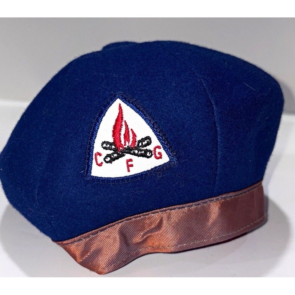 Vintage Campfire Birls Blue 100% Wool Cap/Beret